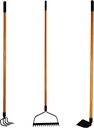 Ashman Various Assorted Garden Rakes (3 Pcs) – 2 Bow Rake, and 1 Garden Hoe – Premium Quality Multipurpose Assorted Shovels with Strong Build.