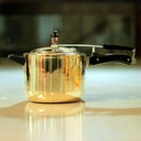 New Heavy Quality Pure Brass Cooker with Tin Coating(Kalai) 3 liter, Pure Copper Pressure Cooker | Peetal Cooker for Kitchen/Cooking, Multipurpose