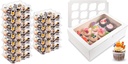 Bundle of 20 Pack Cupcake Containers and 6 Pack Cupcake Boxes for 240 Cupcakes