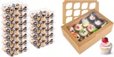 Bundle of 20 Pack Cupcake Containers and 6 Pack Cupcake Boxes for 240 Cupcakes