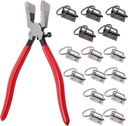 Weideer 15 Set Key Fob Hardware with Plier for Wristlet Key Fobs/Lanyards/Chains - K-082-15