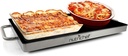 Stainless Steel Warming Hot Plate - Keep Food Warm w/ Portable Electric Food Tray Dish Warmer w/ Black Glass Top, For Restaurant, Parties, Buffet Serving, Table or Countertop Use - NutriChef AZPKWTR15
