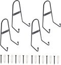 4pcs Ceramic Display Stand Plate Holders Metal Display Rack Multipurpose Home Decor