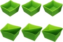 12 Pack Silicone Cake Molds Non-Stick Triangle and Square Cupcake Molds Oven, Microwave and Dishwasher Safe (3 sets of 2 rectangular and 2 triangle each)