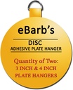 eBarb's Plate Hanger Discs-Quantity of 2 of Each of The 3 and 4 inch Size