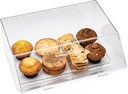 Countertop Bread Box & Bakery Display Case - Clear Acrylic - 1-Tier Pastry Organizer - Cookie & Cupcake Display