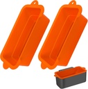 Silicone Grease Cup Liners for Black-Stone 36 28 22 17 Inch Griddle, 2 Pack Reusable Drip Pans Grill Catchers Black-Stone Griddle Accessories, Orange
