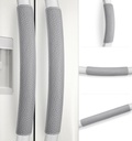 Refrigerator Door Handle Covers, Set of 5, Adjustable Appliance Handle Covers, Keep Your Kitchen Clean, Microwave Oven Stove Dishwasher Handle Protector, Non Slip Fridge Handle Cover (Gray)