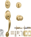 Design House Cambridge Handleset, Satin Gold