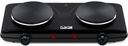 CUKOR Double Cast Iron 2 Burner, 1800W Countertop Burner, Dual Electric Stove Burners, Portable Double Burner for Cooking