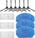 Replacement Parts Compatible with MAMNV BR151, ZCWA BR151, XIEBro Life BR151, MANVINS G20, MANVN BR151 Racing Series, iMartine BR151, Kilgone G20, 3 Hepa Filters 3 Mop Pads 6 Side Spin Brushes