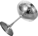 Mikinona Elegant Stainless Steel Dessert Goblet Floral Design Ice Cream Cup for Home Bar Decor Decorative Wine Holder and Drinking Cup