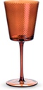 Abbott Collection Optic Swirl Wine Glass, Dark Amber - Optic Glass, 8" H (11oz)