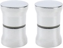 Shower Door Knobs Double-Sided Bathroom Handle Replacement for Glass Door,Pack of 2,Silver