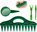 Seed Spreader, 2025 New Sowing Seeds Dispenser Set, Mini Seed Dispenser for Small Seeds, Handheld Seed Planter Tool Seed Dibber Multifunctional Seed Spacer Gardening Tools