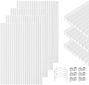 Polycarbonate Greenhouse Panels 14 Pack 4' x 2' x 0.32" Twin-Wall UV-Protected All Weather Plastic Roof Panel Clear Replacement Sheets for Garden Fences, Furniture DIY,Outdoor Roofing