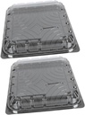 2pcs Bread Wrapping Cases Simple Design Dessert Packing Box for Croissant Cake Biscuit Packaging