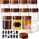 12 Pack 2oz Glass Shot Bottles with Caps, 60ml Borosilicate Wellness Shot Glass Bottles, Dishwasher & Freezer Safe, Reusable Ginger Shots Jars with Lids for Juicing
