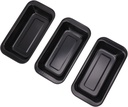 GOWENIC Baking Bread Loaf Pan, 3 Pack Nonstick Carbon Steel Baking Bread Pan, Nonstick Loaf Pan Bread Pans for Homemade Bread Box Rectangular Black