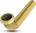 Highcraft 1-1/2” x 12” Waste Arm with Slip Joint Connection Brass Waste Bend 20-Gauge for Bathroom Sink, Kitchen Sink, Utility Sink Tubular Drain Applications, Includes Nut and Washer