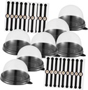 50 Pack Small Cake Boxes Diy Mousse Case Transparent Mousse Containers Compact Party Cupcake Boxes Portable Dessert Packaging