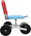 Garden Cart Rolling Stool Work Seat Cart,Gardening Helper with 3 Wheels, 360° Rotation Stable Workseat Sturdy Cart, Adjustable Seat Height & Direction, for Outdoor Lawn Yard Patio. (Medium)