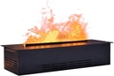 Water Vapor Fireplace Embedded 3D Atomization Electric Fireplace Household Living Room Humidifier Electrics Fireplaces Lengthened Simulation Flame Electric Fireplace ( Color : Black , Size : 121x26x16