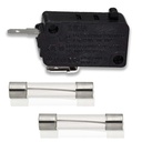 Replacement 5304509451 Microwave Fuse (20 Amp 125 Volt) and 5304509459 Microswitch for GE Frigidaire Microwave Ovens, Compatible with WB27X11138, 1810711, AP6230614, 5304464098, PS3486694