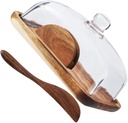 Wooden Cheese Container Refrigerator Bread Storage Box Bread Keeper Butter Dish Decor
