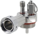 Stainless Mini Beer Keg Growler Spear 5/8"BSPT Fit Standard Stout Forward Sealing Beer Tap(A)