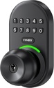 Keypad Smart Door Knob Lock, Yamiry Keyless Entry Digital Lock with Handle, Electronic Code Knob for Front Door, Easy Installation