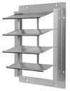 Dayton 12" Backdraft Damper/Wall Shutter, 12-1/2" x 12-1/2" Opening Required (1, 3-Panel)