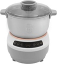 5L/5.2Qt Electric Dough Maker with Ferment Function Dough Mixer Machine Flour Kneading Machine Bread Dough Mixer with Microcomputer Timing & Top Small Window (Silver)