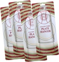 Plate Hangers - Chrome Vinyl Coated - 10 to 14 Inch - Clear Vinyl Sleeves - Hook and Nail Included - Pack of 4 - Plate Hangers for The Wall