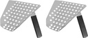 FLEXMAN 2Pcs Popcorn Speed Scoop, Stainless Steel Popcorn Scooper, Perforated French Fry Popcorn Scoop, Popcorn Accessories for Stores, Movie Theaters, Picnics