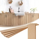 4 Pcs 2.7w x 23.6h MDF Unfinished Cabinet Doors Replacement Shaker Style Easy Cost-Effective Cabinet Upgrade Furniture Overlay for Kitchen Reface Bathroom Closet