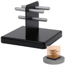 Concealed Post Base for 8x8 Lumber (Fits 7.5x7.5in) - 2 Pack Black Brackets: 1-Inch Standoff, Deck/Pergola Anchor Kit - Corrosion Resistant