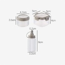 JJLFresheners 4pcs Mini Plastic Sauce Seasoning Box with Lid,Portable PP Kitchen Jam Squeeze Bottle Jar Easy Clean Spices Storage Container Outdoor Barbecue Kitchen Accessories