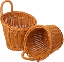 Hanging Storage Basket Set 2pcs Woven Wall Baskets for Onions Ginger Garlic Fruit Kitchen Decor