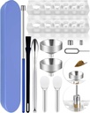 Filling Tool Kit - Home & Lab Supplies with Micro Funnels & Lab Scoops - Complete Set with Instruction for Material Filling #000 00 0 1 2 3