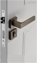 American Bedroom Door Lock Black Indoor Door Handle Household Silent Room Door Lock Split Magnetic Wooden Door Lock(Bronze)