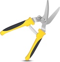 Tin Snips for Cutting Metal Sheet, Upgrade Heavy Duty Aviation Tin Snips with Sharp Stainless Steel Blade, Professional 8IN Straight Cut Metal Snips for Sheet Metal, Aluminum, Cardboard, Cable