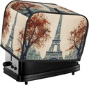 Paris City Tree Eiffel Tower Art Toaster Cover 2 Slice, Bread Machine Covers Quilted Toaster Dust Cover Universal Size Kitchen Small Appliance Cover With Top Handle