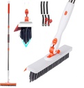 Grout Cleaner Brush with Long Handle,180°Adjustable V-Shape Grout Line Scrubber for Crevice, Tile Line, Shower, Kitchen, Bathroom