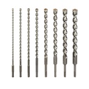 8-Piece 12in SDS Plus Drill Bits for Brick, Stone, Concrete, 1/4in x 12in, 5/16in x 12in, 3/8in x 12in, 1/2in x 12in, 5/8in x 12in, 3/4in x 12in, 7/8in x 12in, 1in x 12in (12" 8-Piece Set)