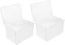 DOITOOL 2PCS Clear Bread Container Cases for Fridge, Bread Keepers for Homemade, Rectangular Loaf Boxs Sliced Container for Storing Banana or Pumpkin