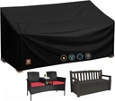 2 Seater Outdoor Patio Seating Storage Bench Cover Waterproof for Keter Solana 70 Gallon Storage Bench Deck Box and Sofa Couch Chair Loveseat Furniture,with Drawstring,58Wx28Dx34H Inch-ClawsCover
