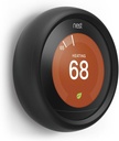 elago Controller Grip Compatible with Nest Learning Thermostat® 3rd & 2nd Generation (Black) - Harmless Silicone Material, Improve Grip, Easy Installation (Not compatible with 1st Generation, E, 2020)