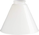 Permo Lighting Fixture Replacement Funnel Flared White Glass Shade