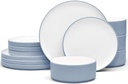 Noritake ColorTex Stone Aqua 12-Piece Dinnerware Set, Service for 4